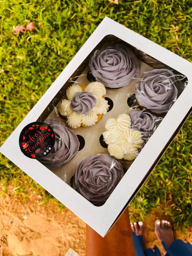 Purple rosette cupcakes, Avo's Oven Bliss