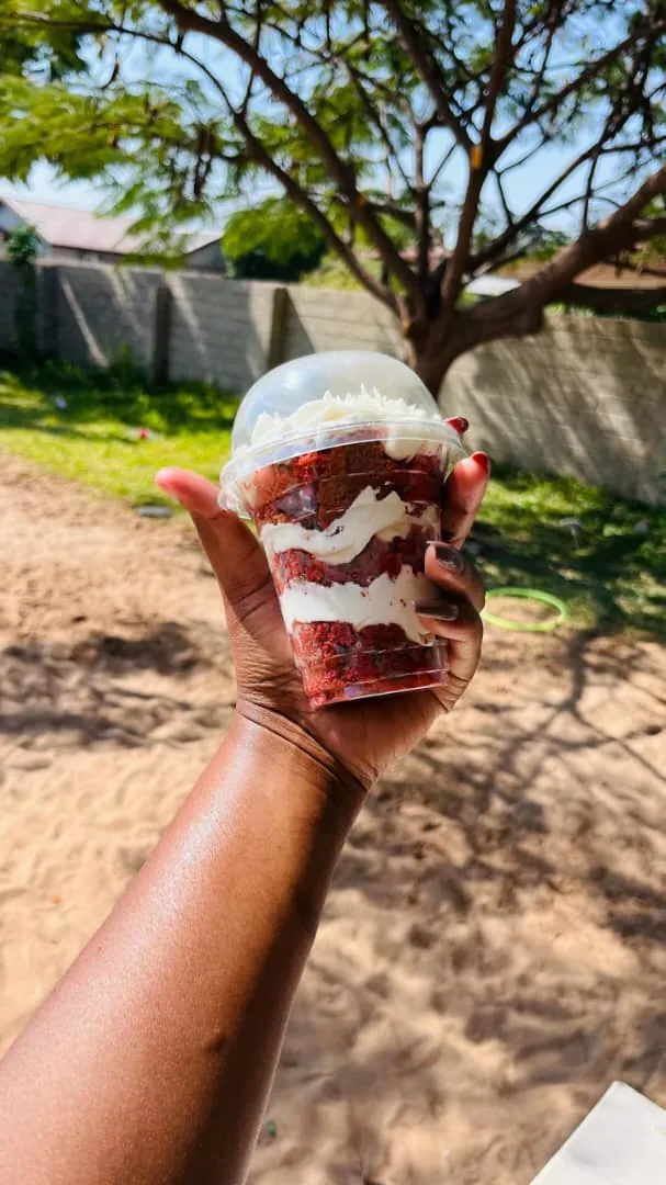 Red velvet cake jar, Avo's Oven Bliss