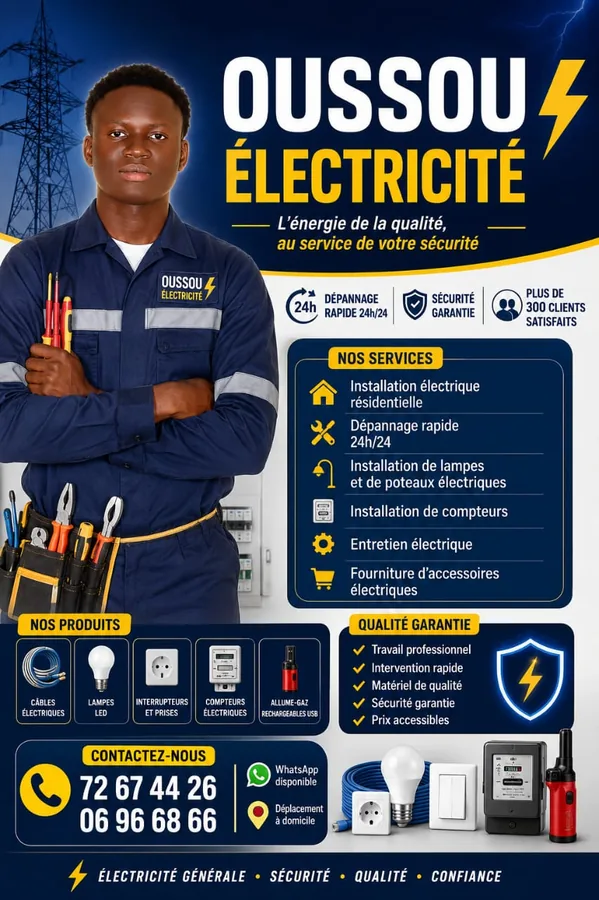 Nouvelle affiche Oussou Électricité